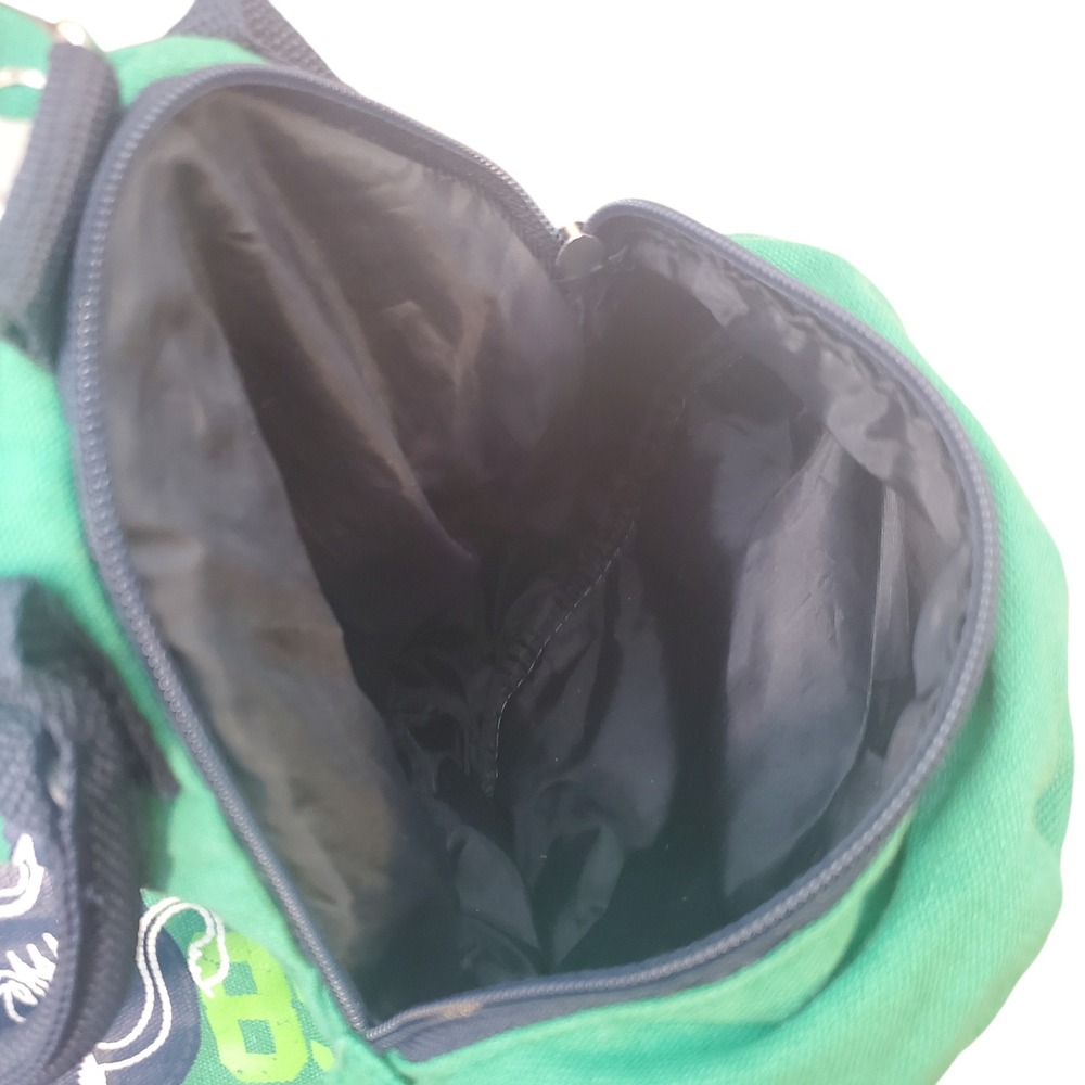 Tommy Hilfiger Denim Green Canvas Duffle Bag Griffin Crest 1985 Gym Travel Zip - Picture 7 of 14